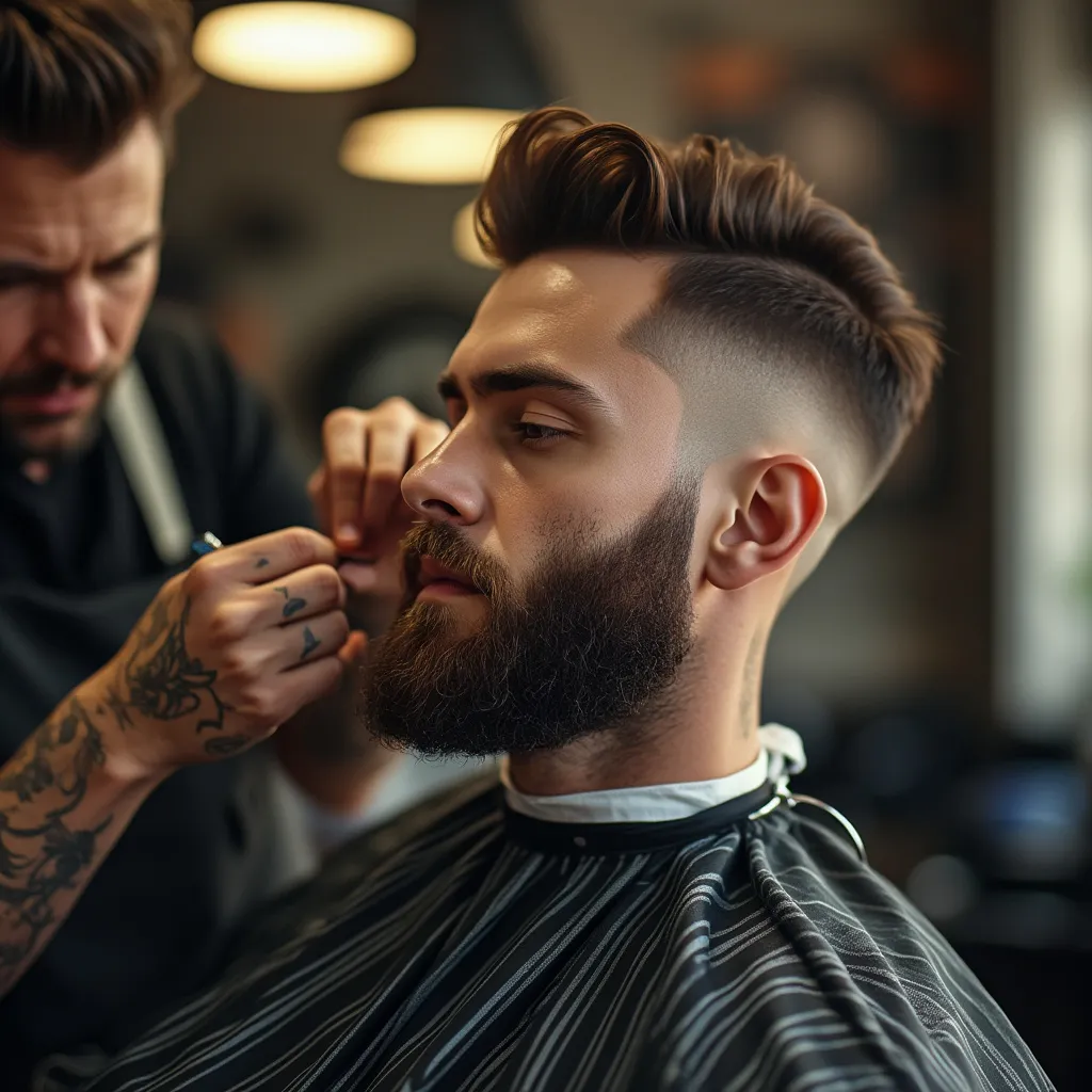 Barbero principal Marco Ruiz sonriente